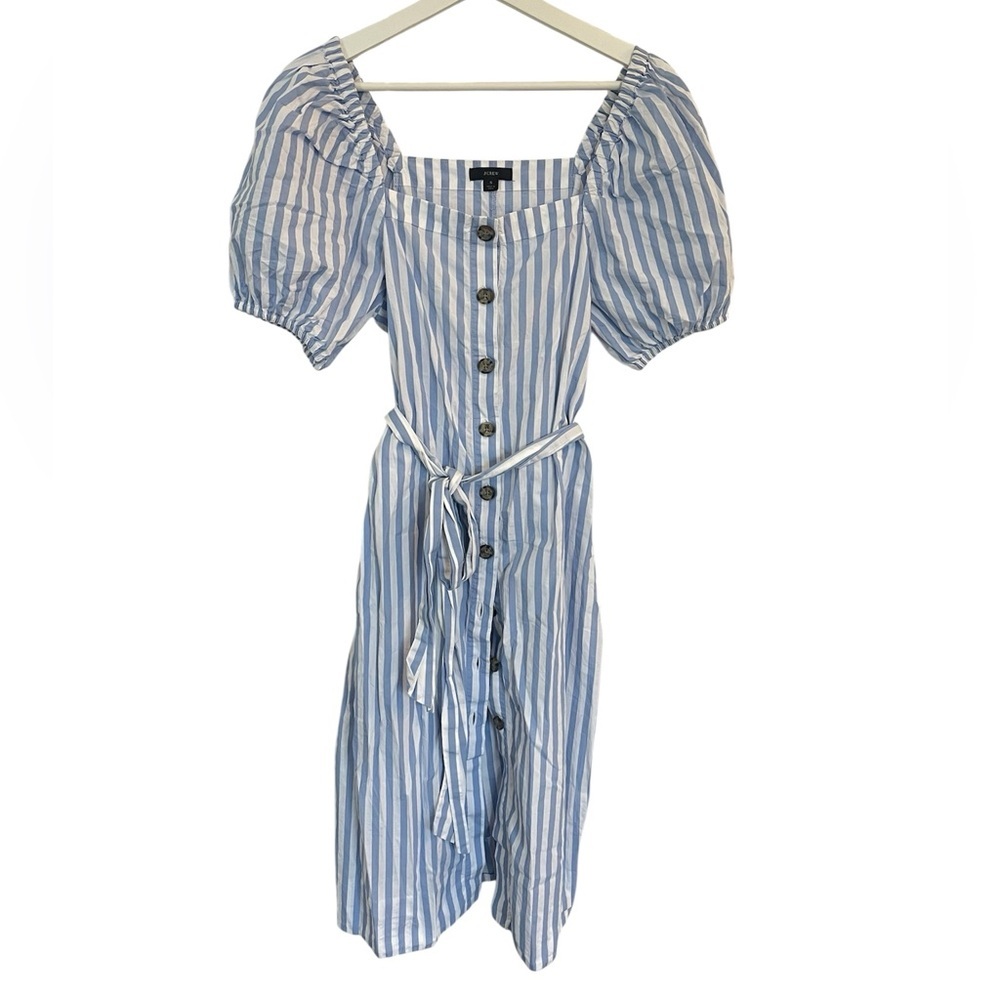 J Crew Puff Sleeve Midi Dress - Picture 2 of 11